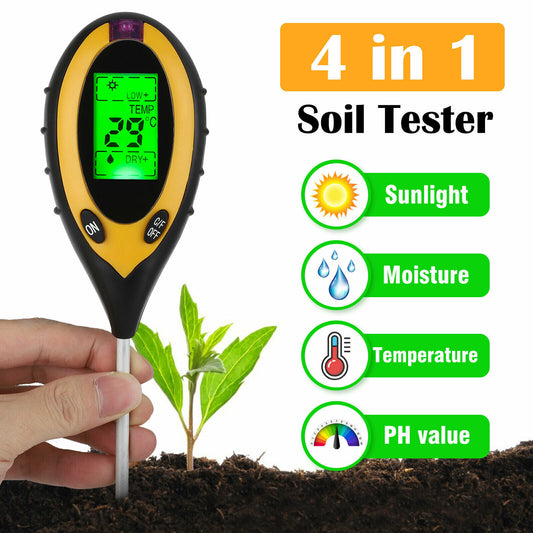 Soil PH And Moisture Light Intensity Test Meter Plant Tester For Plants Growth Garden dealsniper-net Soil Tester