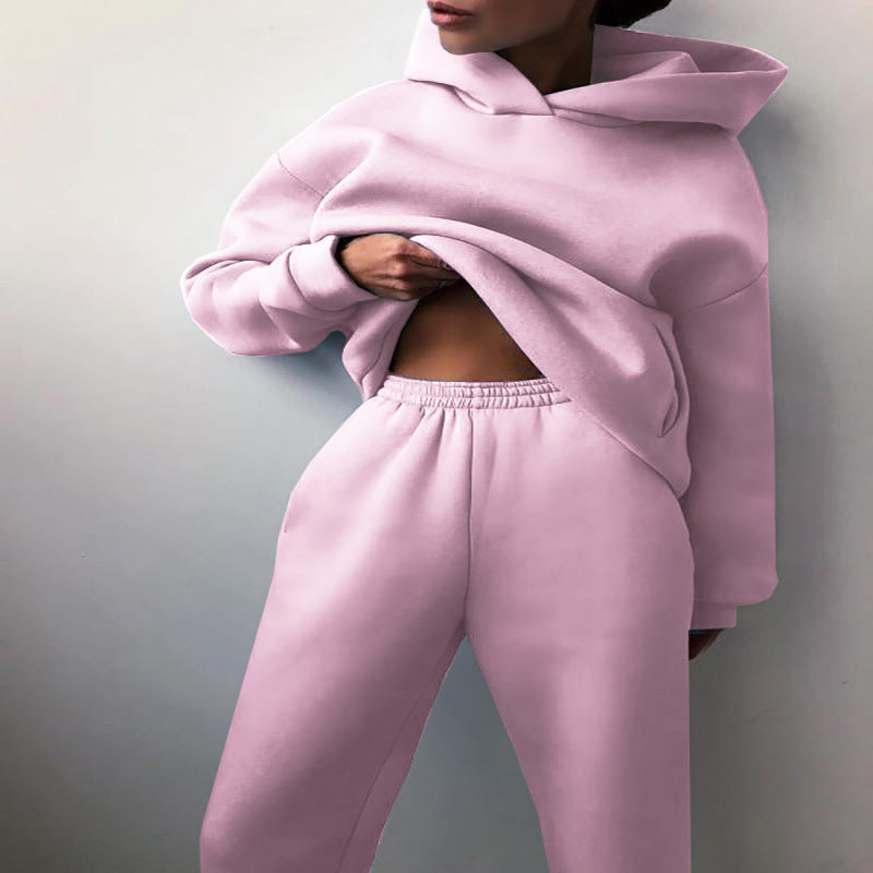 Women's Casual Hooded Sweater Two-piece Suit Clothes Hoodie Tracksuit Women DealSniper.net