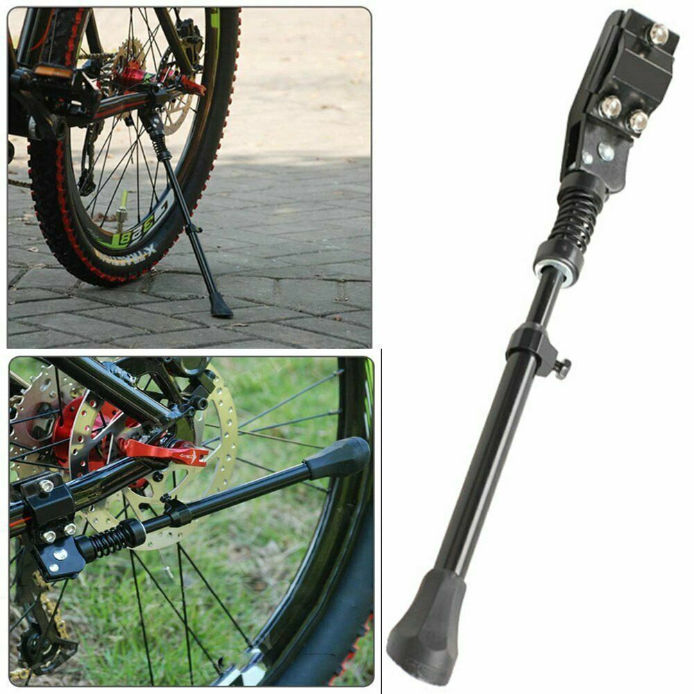 Road Bike Mountain Bicycle Adjustable Metal Bike Side Kickstand Black Vehicle dealsniper-net