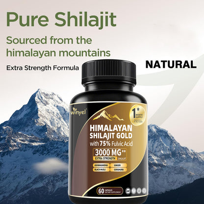Shilajit Capsules, Ashwagandha Gokshura, 85 Trace Minerals Beauty Gym From House