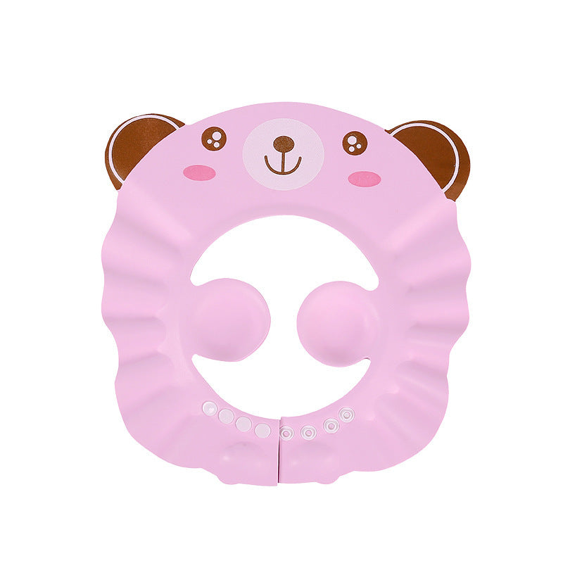Baby Waterproof Ear Protection Shower Hat Kids DealSniper.net Pink Bear Shower Cap