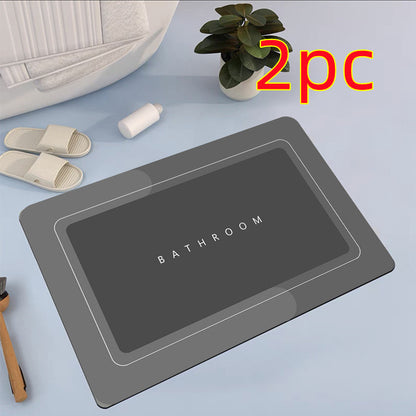 Bathroom Absorbent And Quick-drying Floor Mat House DealSniper.net Baikal dark grey 50x80 2PCS
