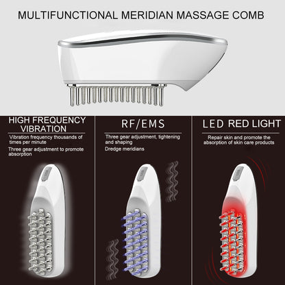 Head LED Red Light Scalp Massage Electric Comb Health Gym From House