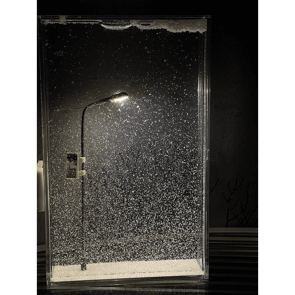Snow Night Flow Hemp Small Night Lamp Snow Scene Home Decor DealSniper.net Water Soluble Powder Material Package