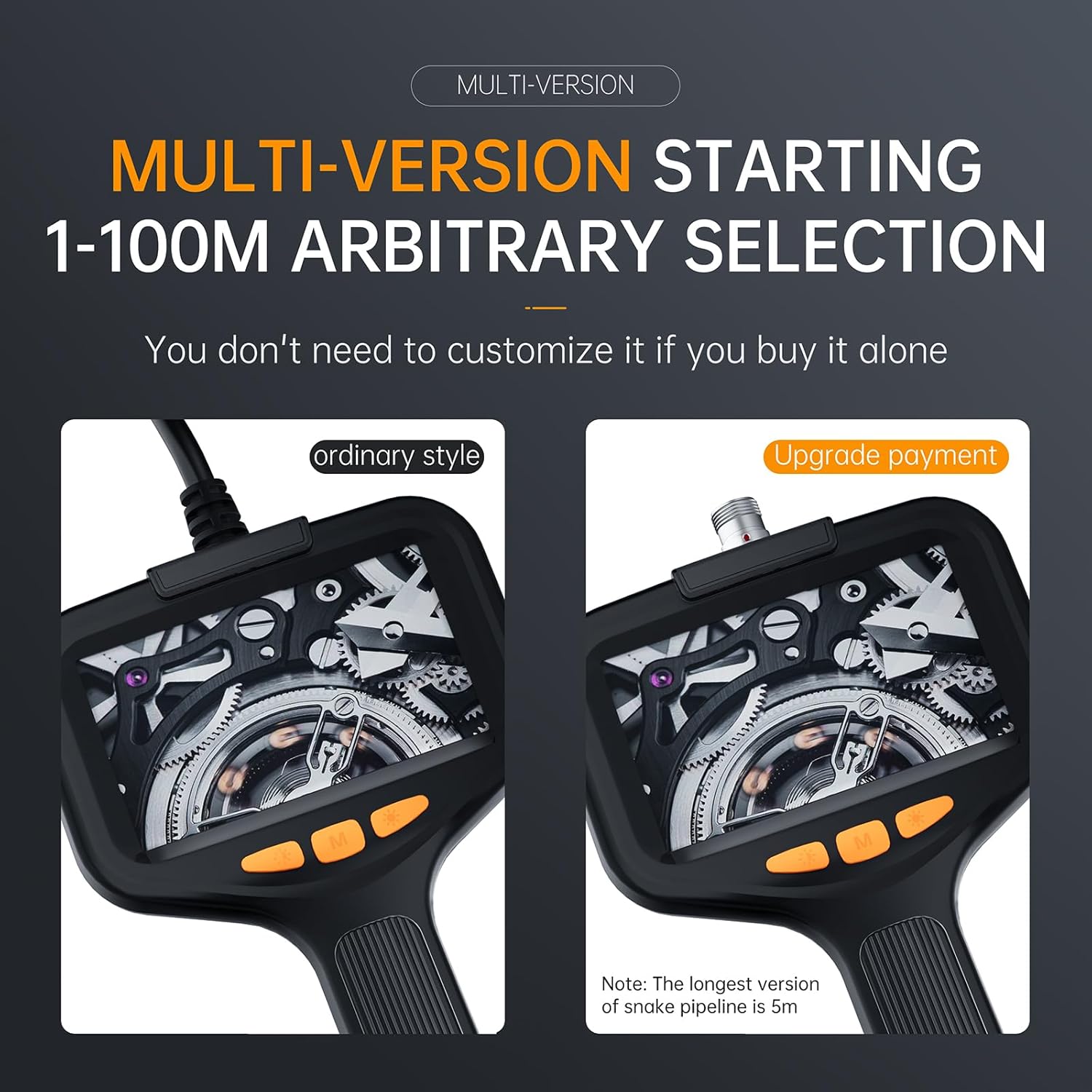 Borescope With Light Industrial Endoscope Inspection Camera Electronics Gym From House