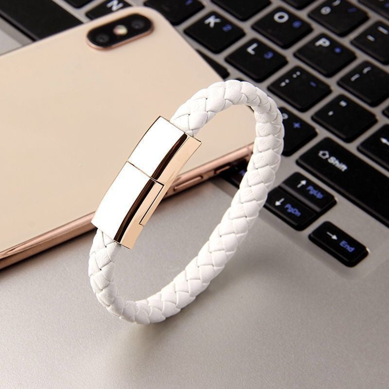 New Bracelet Charger USB Charging Cable Data Charging Electronics dealsniper-net White Apple interface 22.5cm