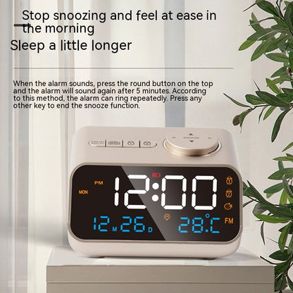 Cross-border Hot Sale LED Voice Control Clock And Humidity Electronics dealsniper-net