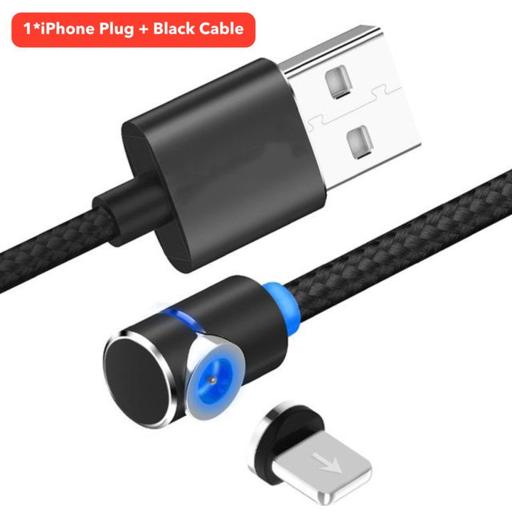 Magnetic Cable Micro Usb Cable 360 Degree Magnetic Charge Electronics DealSniper.net Black 6.5FT IPhone