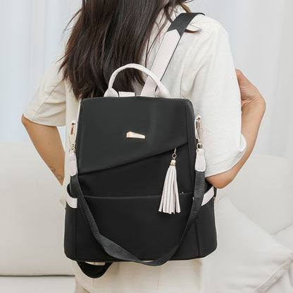 Oxford Cloth Stitching Women'S Backpack Anti-Theft Women DealSniper.net