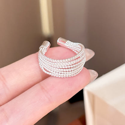 Simple Zircon Plain Ring Women's Niche Light Luxury Jewelry Gym From House J3426