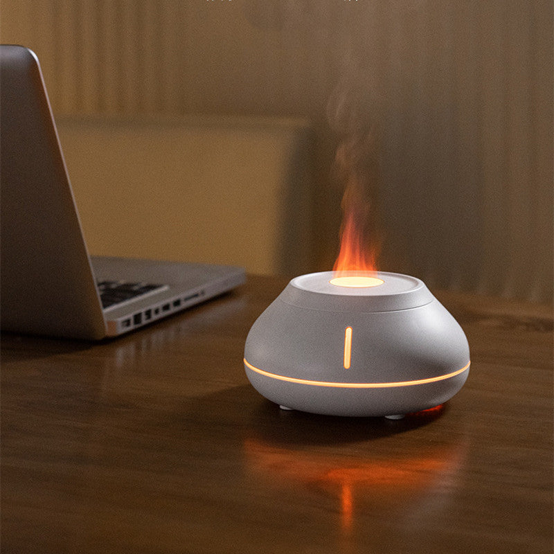 New Humidifier Colorful Simulation Flame Aroma Diffuser House dealsniper-net