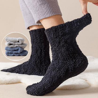 Winter Warm Fuzzy Coral Fleece Socks Women Men Men dealsniper-net