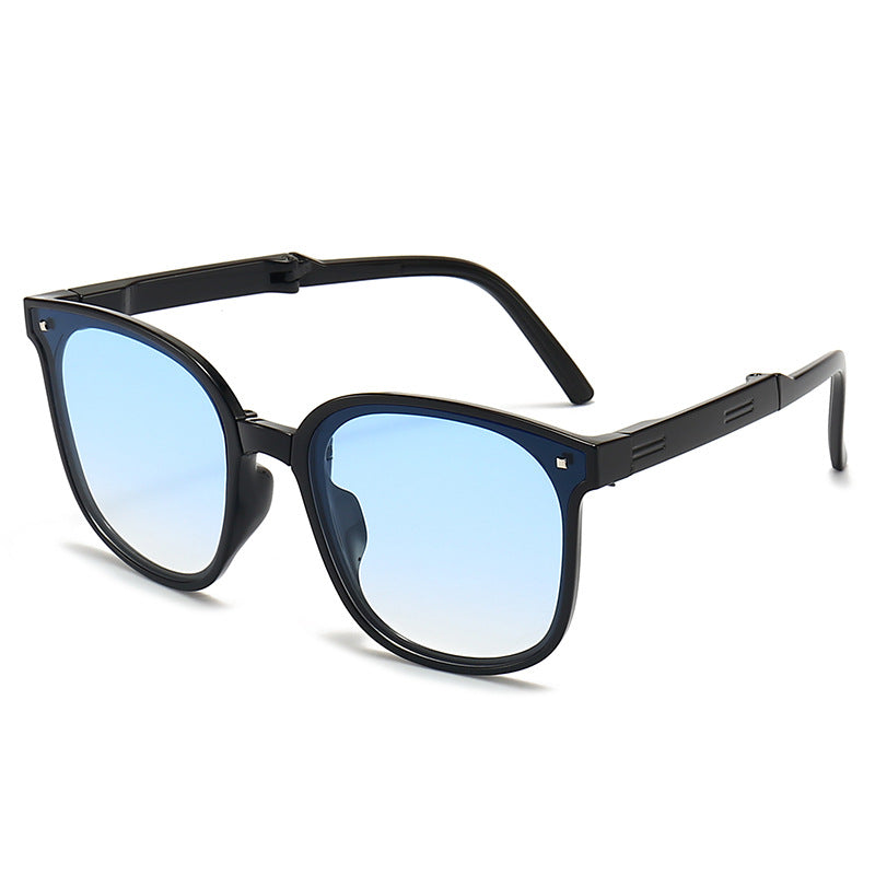 Folding Sunglasses Summer Beach Fashion Sun Protection Glasses Women dealsniper-net Blue Polarizer