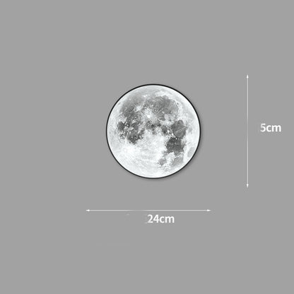 Moon LED Wall Light For Bedroom Kid's Room Foyer Home Decor dealsniper-net White light 24x24x5cm