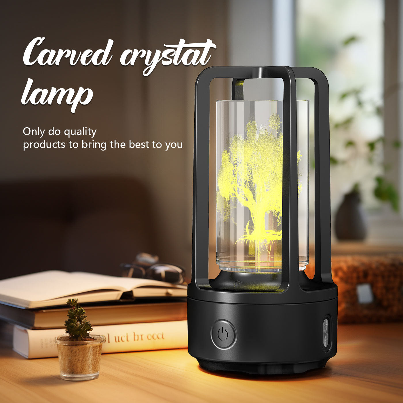 Creative 2 In 1 Audio Acrylic Crystal Lamp Home Decor dealsniper-net