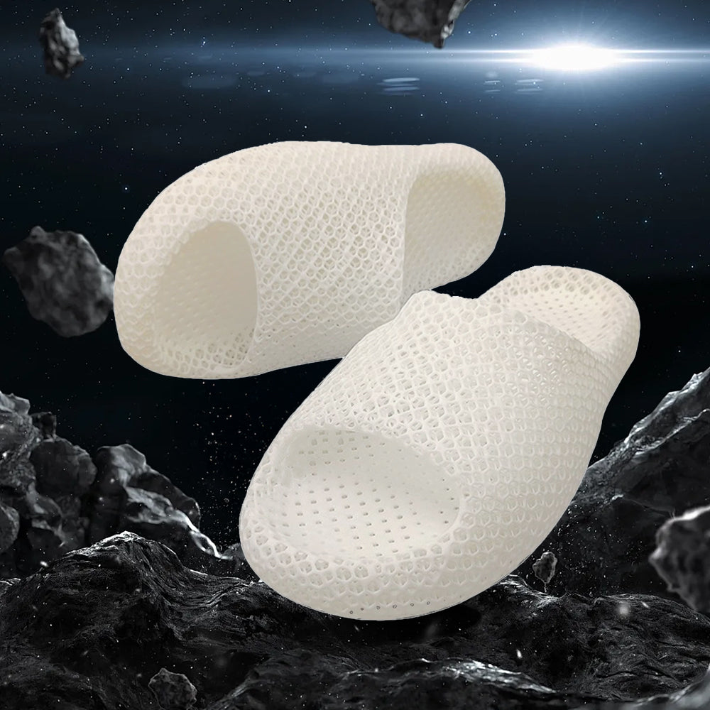 3D Printing Slippers Soft Breathable Waterproof Non-slip Women Gym From House White 36