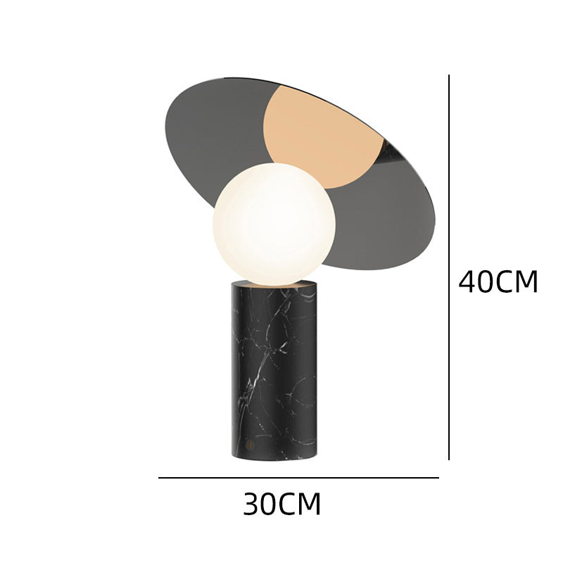 Art Table Lamp Designer Bedroom Bedside Marble Decoration Home Decor DealSniper.net Chrome 220V US