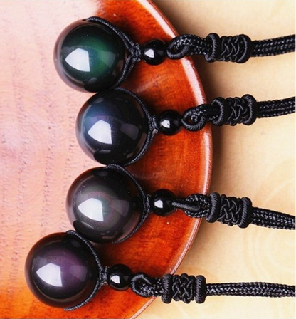 Obsidian Celestial Eye Necklace Jewelry dealsniper-net