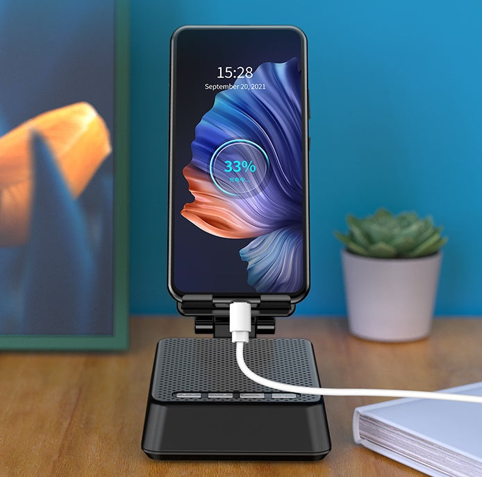 Mobile Phone Smart Broadcaster Stand Wireless Bluetooth Speaker Electronics dealsniper-net