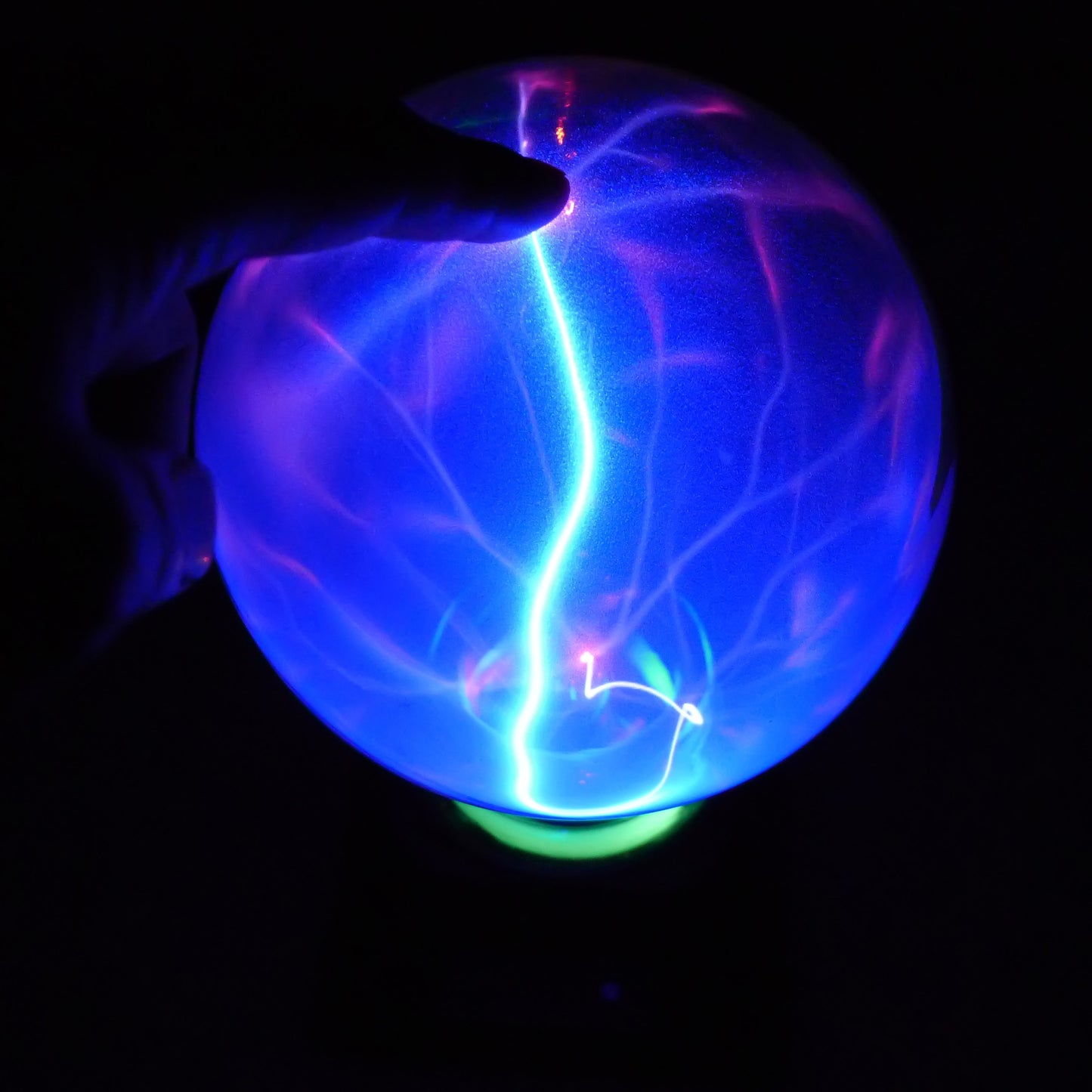 Plasma Lightning Ball Electronic Magic Light Electrostatic Home Decor Gym From House Blue light 4in