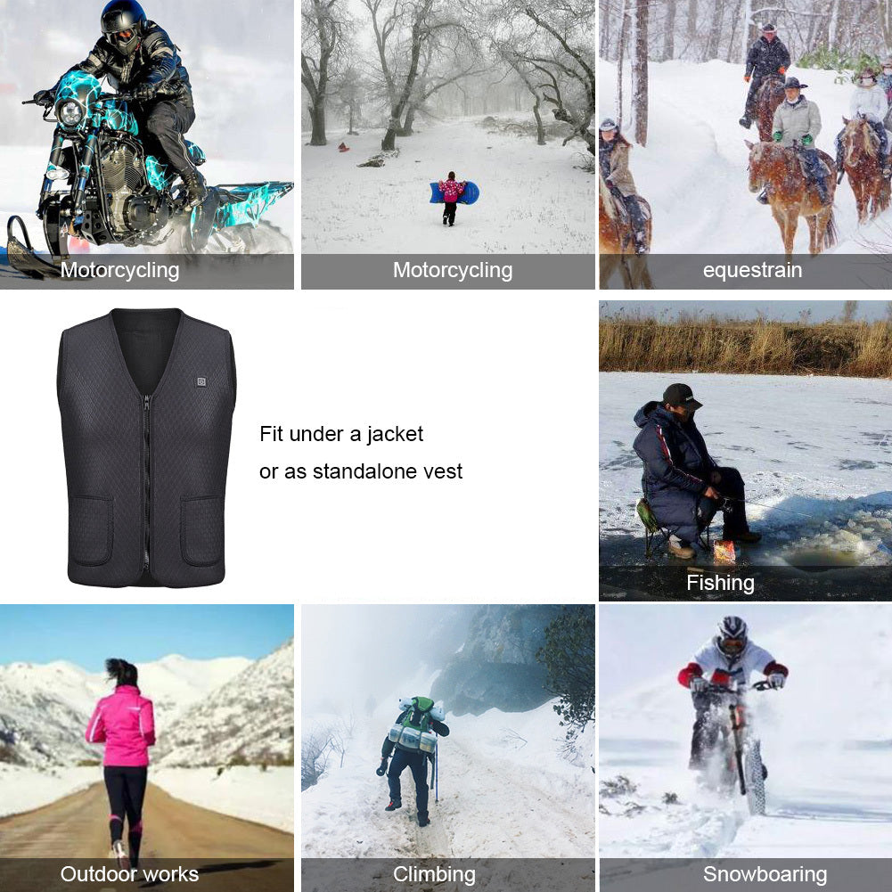 Outdoor Riding Skiing Fishing Electric Heated Vest Outdoor dealsniper-net