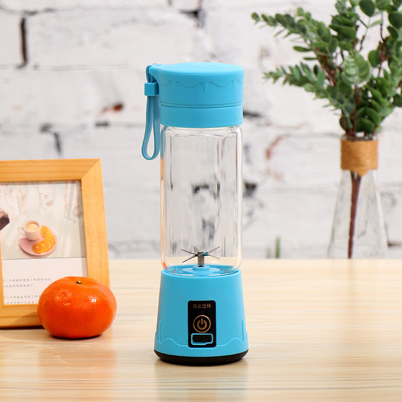 Portable Mini Electric Juicer Kitchen dealsniper-net Blue Six knives