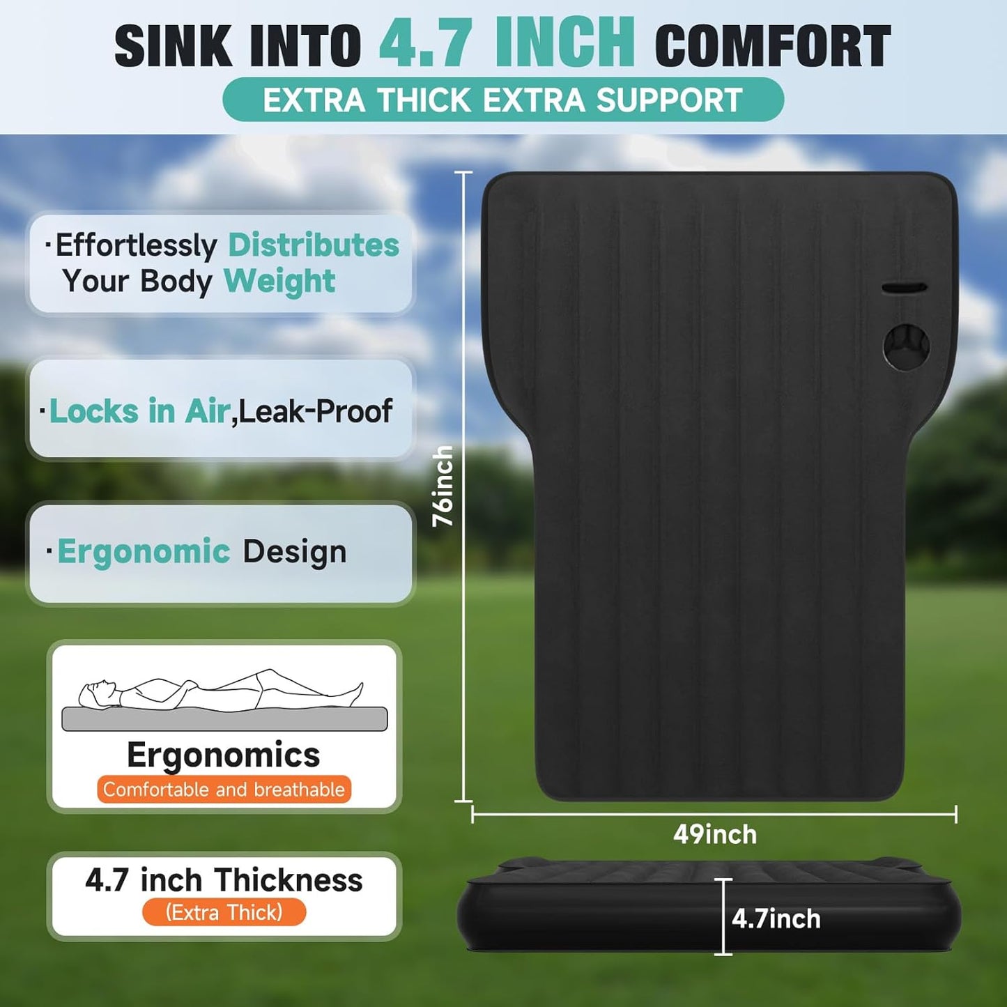 Mattress- Inflatable Camping Bed Air Mattress