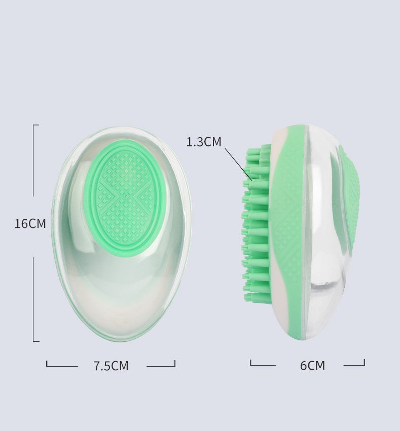 Dog Cat Bath Brush 2-in-1 Pet SPA Massage Comb Soft Silicone Pets Pets dealsniper-net