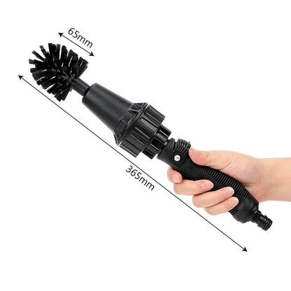 Water-driven Rotary Cleaning Brush Wash Hand-held Water Spray Brush Vehicle dealsniper-net Black