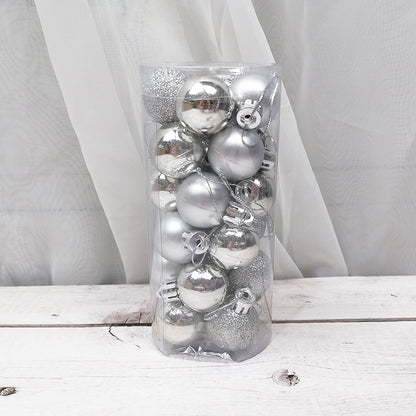 Christmas Decoration Shiny Matte Christmas Ball Holidays DealSniper.net Silver