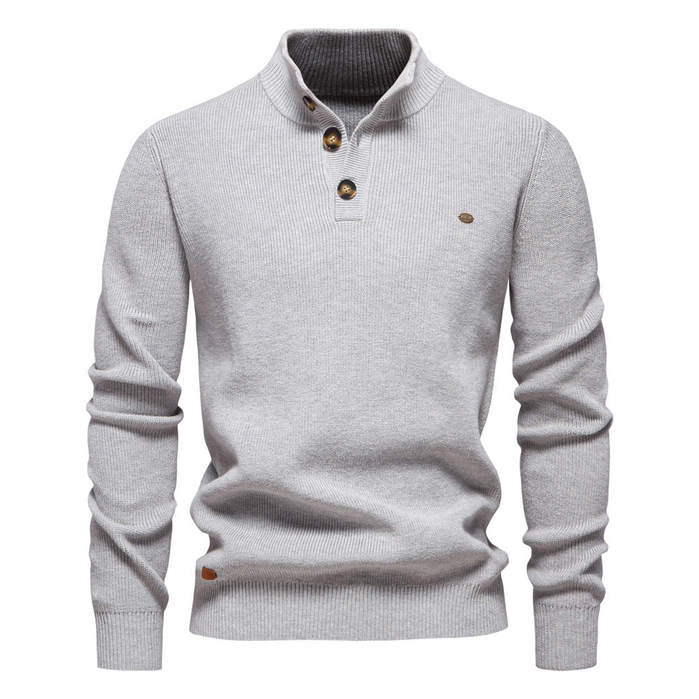 New Men's European Size Cross-Border Sweater, Long-Sleeve Men Gym From House SW833 light gray L