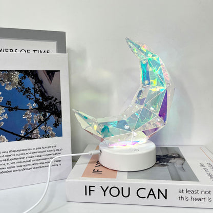 Bedroom Bedside Lamp Colorful Color Changing Northern Lights House DealSniper.net Charging Touch Model Moon