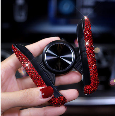 Fast Charging Mobile Phone Charger Bracket Vehicle Gym From House Red diamond Mobile phone holder