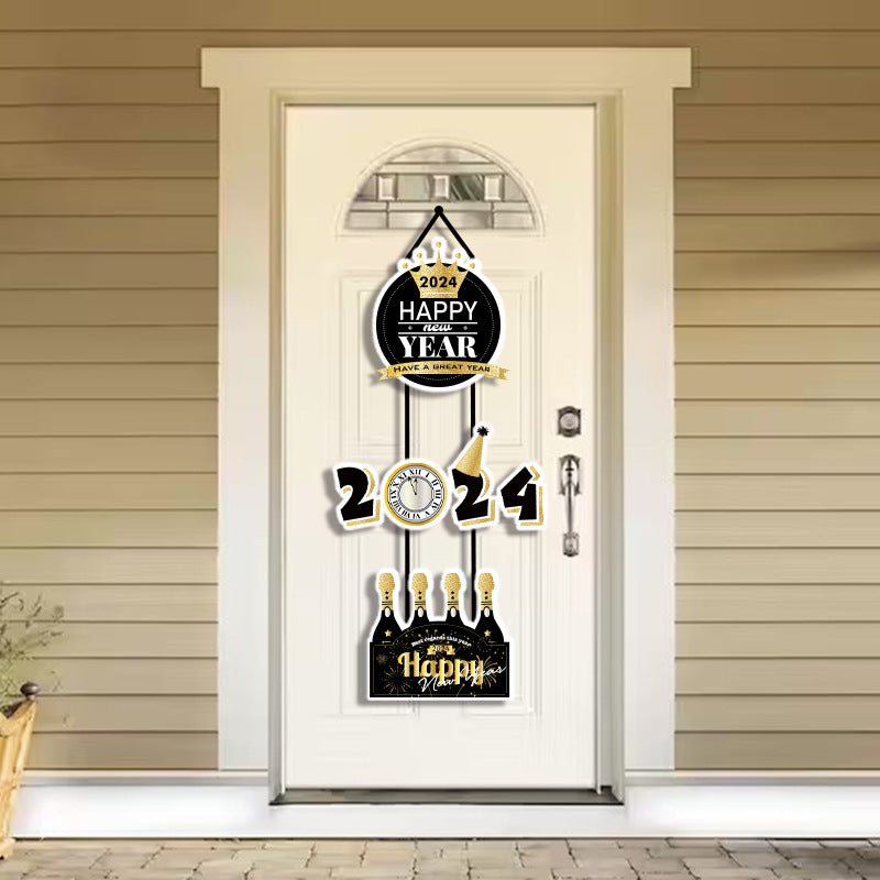 New Year Party Decoration Door Hanging Decoration House Gym From House Style2