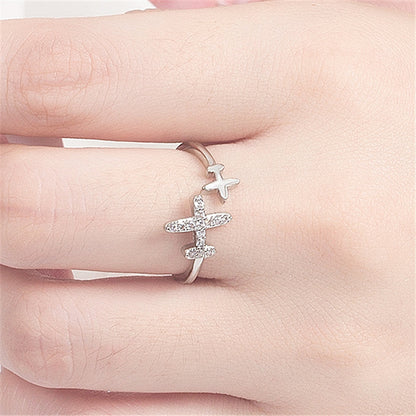 Charm Adjustable Plane Ring Women Jewelry dealsniper-net