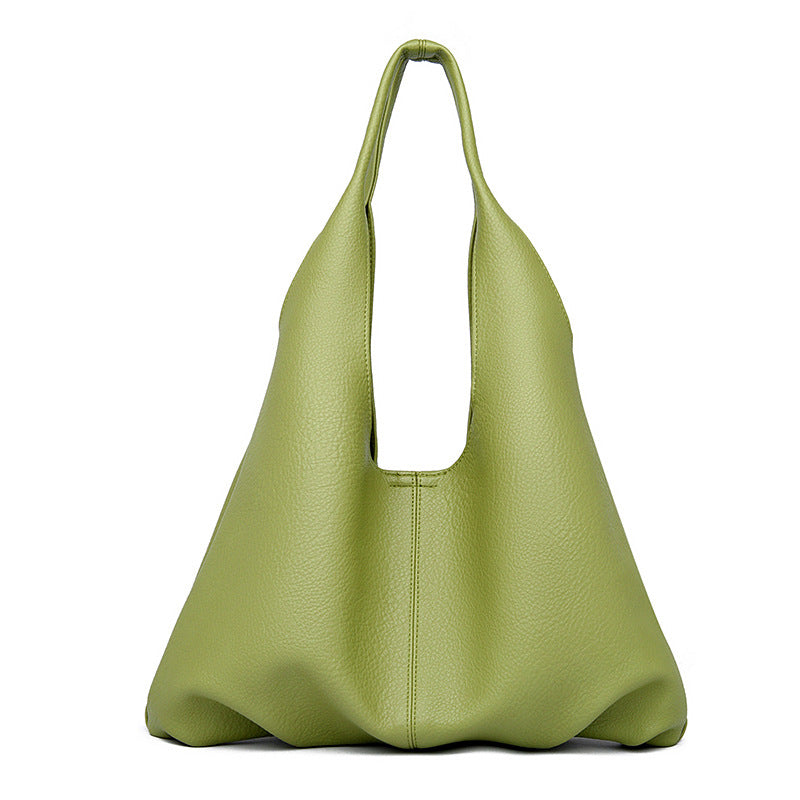 Ins Design Underarm Bags Fashion Solid Color Large Capacity Simple Shoulder Bag For Women Party Bags Women DealSniper.net Green