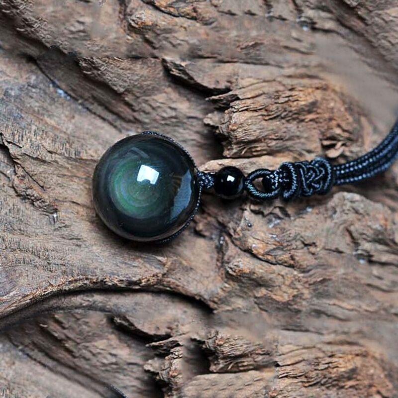 Obsidian Celestial Eye Necklace Jewelry dealsniper-net Black rope 14mm