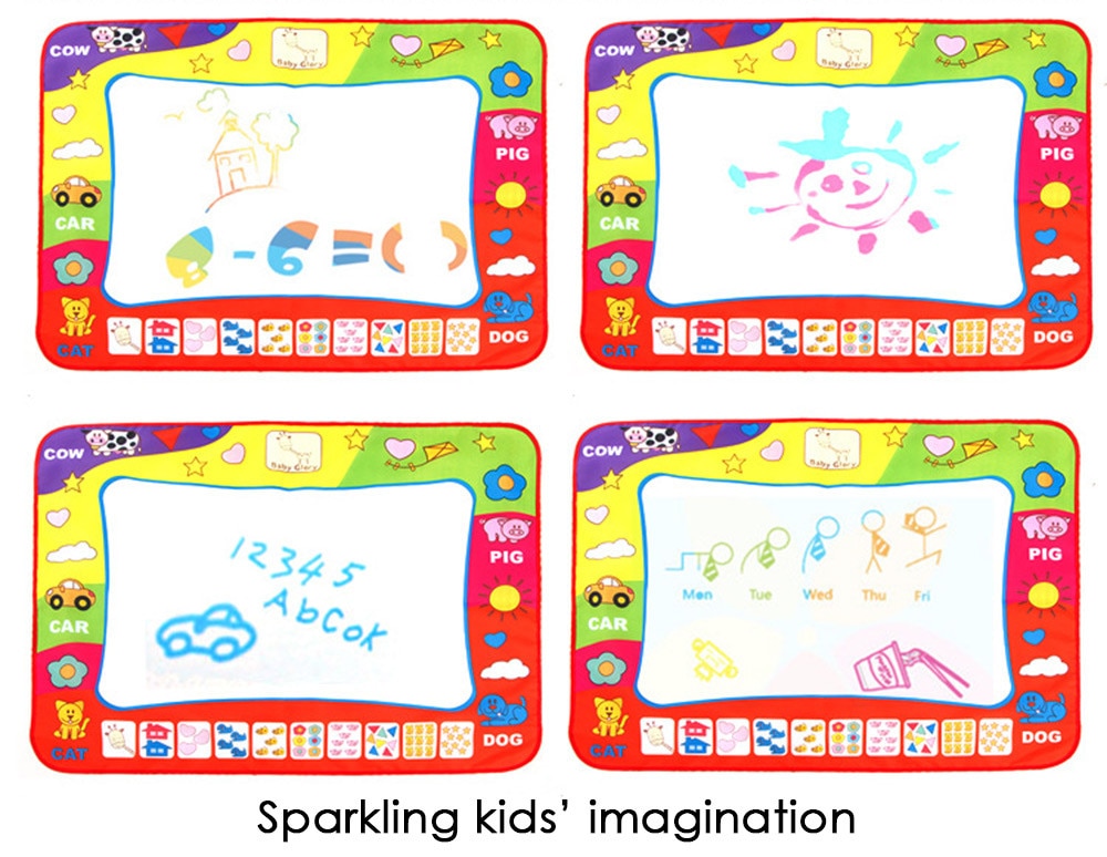 80 x 60cm Baby Kids Add Water with Magic Pen Doodle Painting Hobby dealsniper-net