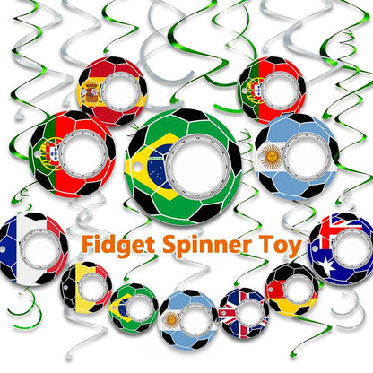 Creative Football World Cup Fidget Spinner Toy Keychain Hand Spinner