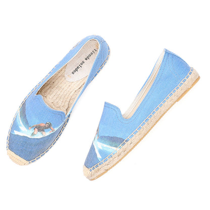 Low-cut Canvas Casual Single Shoes Women Printed Fashion Lazy Women dealsniper-net Shoe tongue single surfing 35