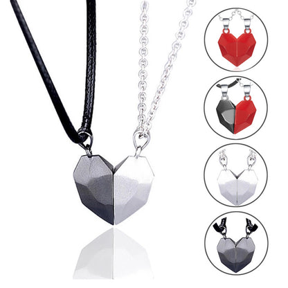 Creative Magnet Necklace Love Heart Broken Jewelry Gym From House