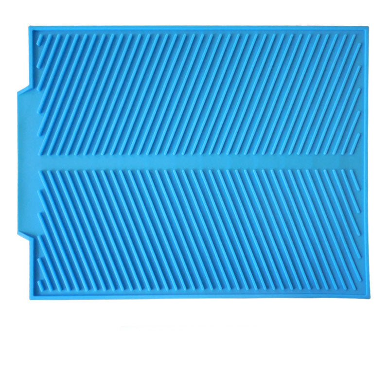 Household Kitchen Drying Silicone Drain Pad Kitchen Gym From House Blue L