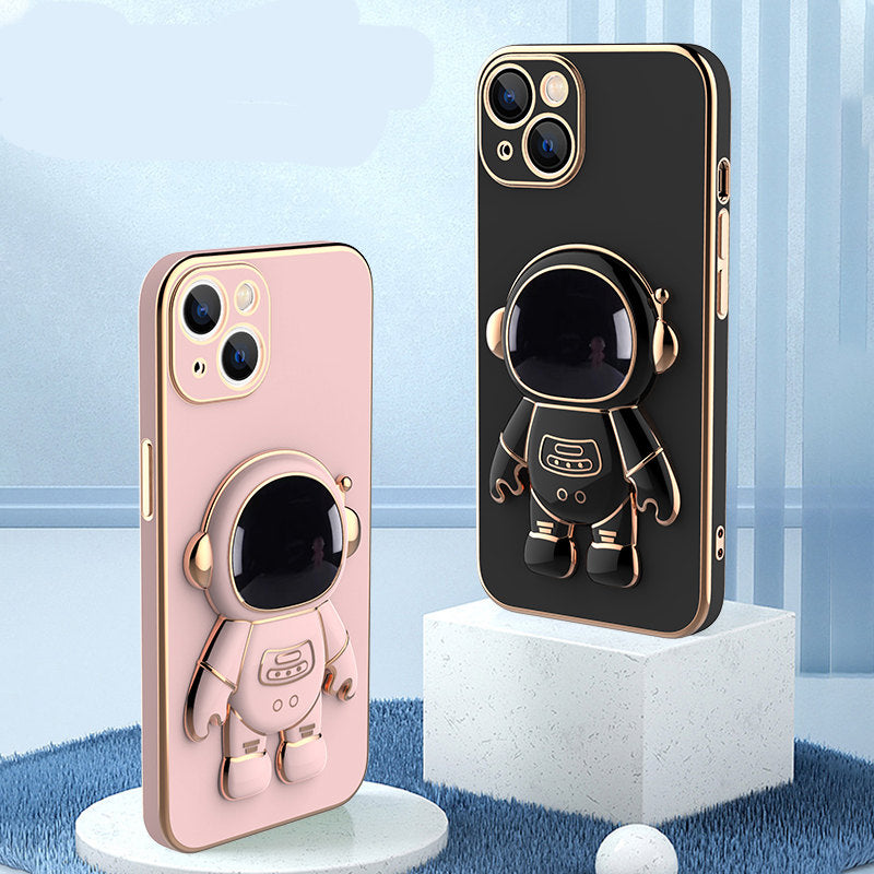 3D Astronaut Phone Case Anti-Drop Electroplating Bracket Phones dealsniper-net