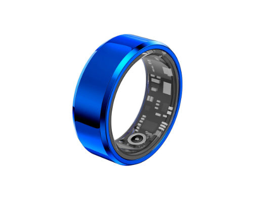 Smart Ring For Men Women Heart Rate Blood Oxygen Jewelry dealsniper-net No10 Blue steel