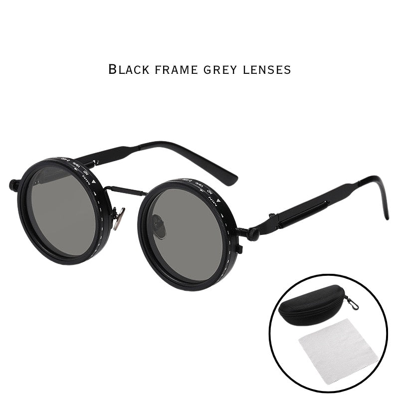 New ND Dimmable Sunglasses Men dealsniper-net BLACK FRAME GREY LENSES