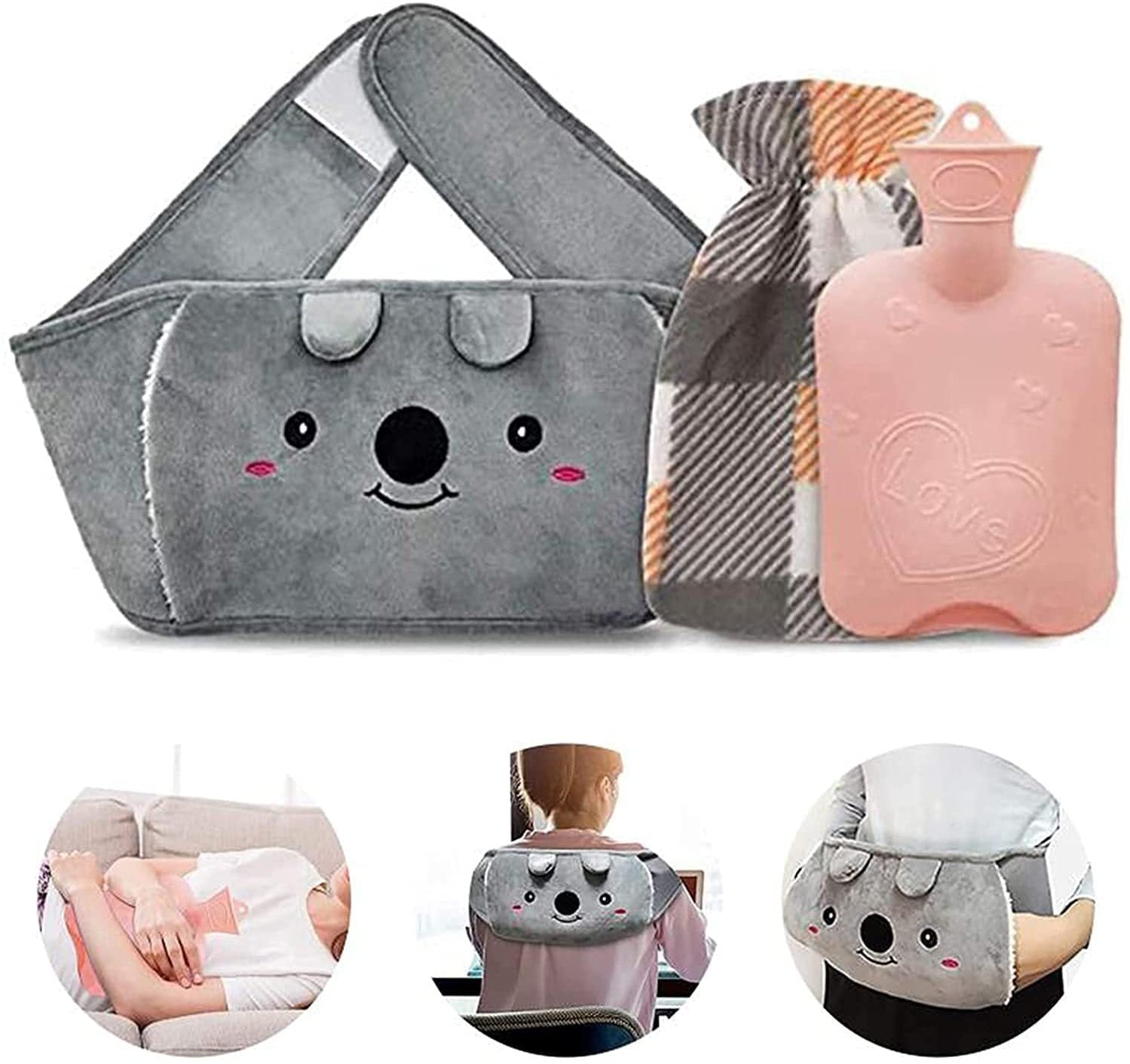 Winter Water Bottle Belt Large Hand Warmer Cute Animal Hot Water Health Gym From House