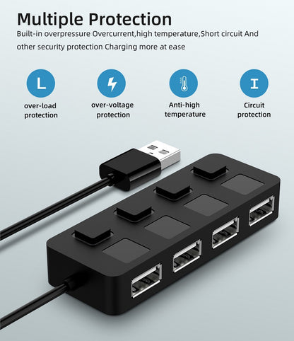 HUB Hub Multi-USB Splitter 4-port Extender Electronic dealsniper-net