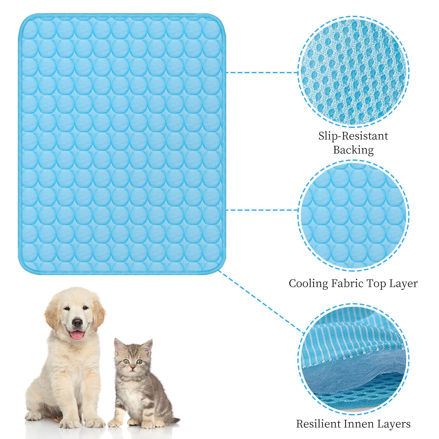 Pet Cooling Mat Cool Pad Cushion Dog Cat Puppy Blanket For Summer Sleeping Bed Dog Cooling Bed Pet Cooling Mat Pets dealsniper-net