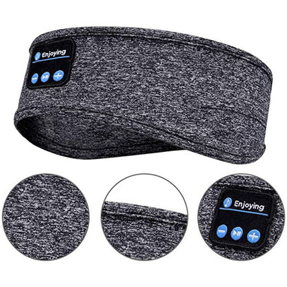Wireless Bluetooth Sleeping Headphones Headband Thin Soft Elastic Comfortable Music Ear Phones Eye Mask For Side Sleeper Sports Sports DealSniper.net Grey 2pcs