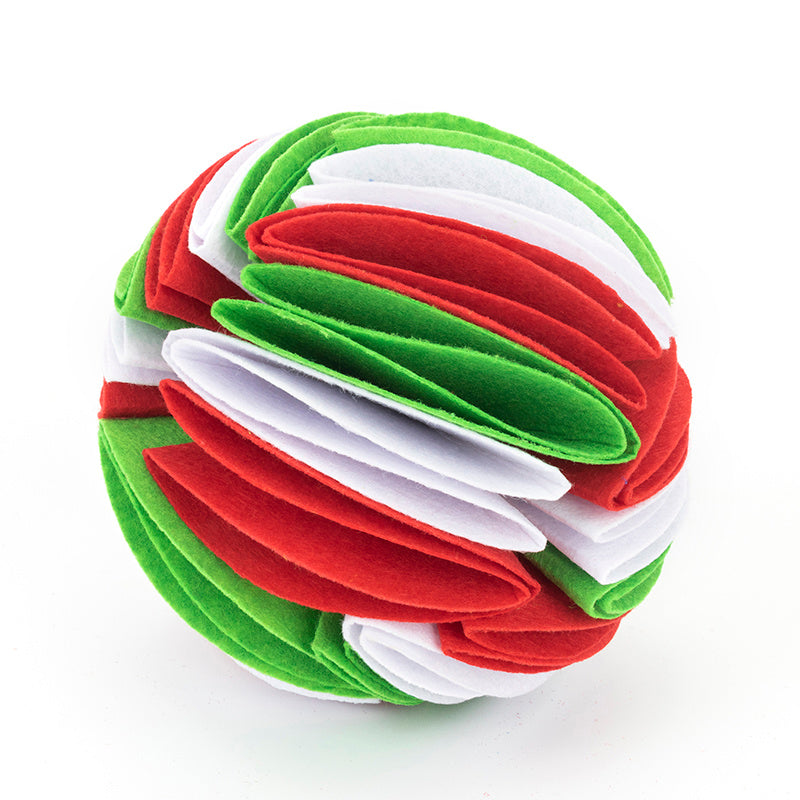 Foldable Dog Snuffle Ball Dog Training Toys Increase IQ Pets dealsniper-net L White red green